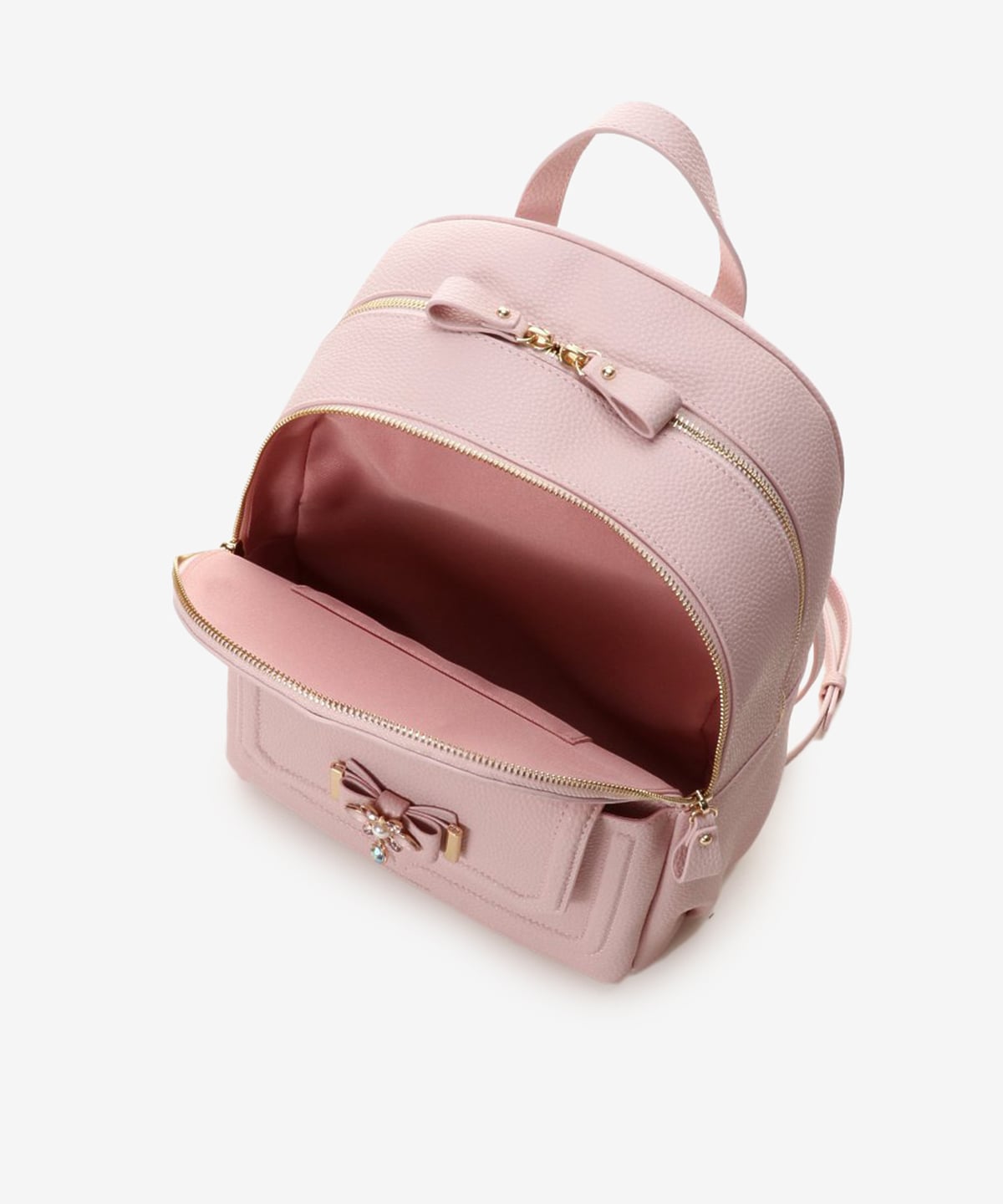 SAMANTHAVEGA Bijou Ribbon Backpack (Large) | Sparkling Ribbon Motif & Practical Storage