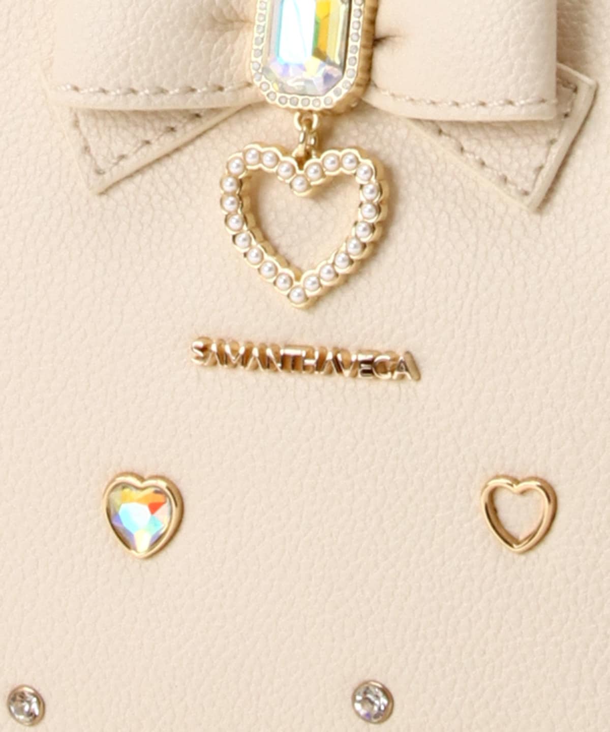SAMANTHAVEGA Side Lace-Up Ribbon Bijou Mini Flutter Bag | 2-Way Elegant Shoulder & Handbag