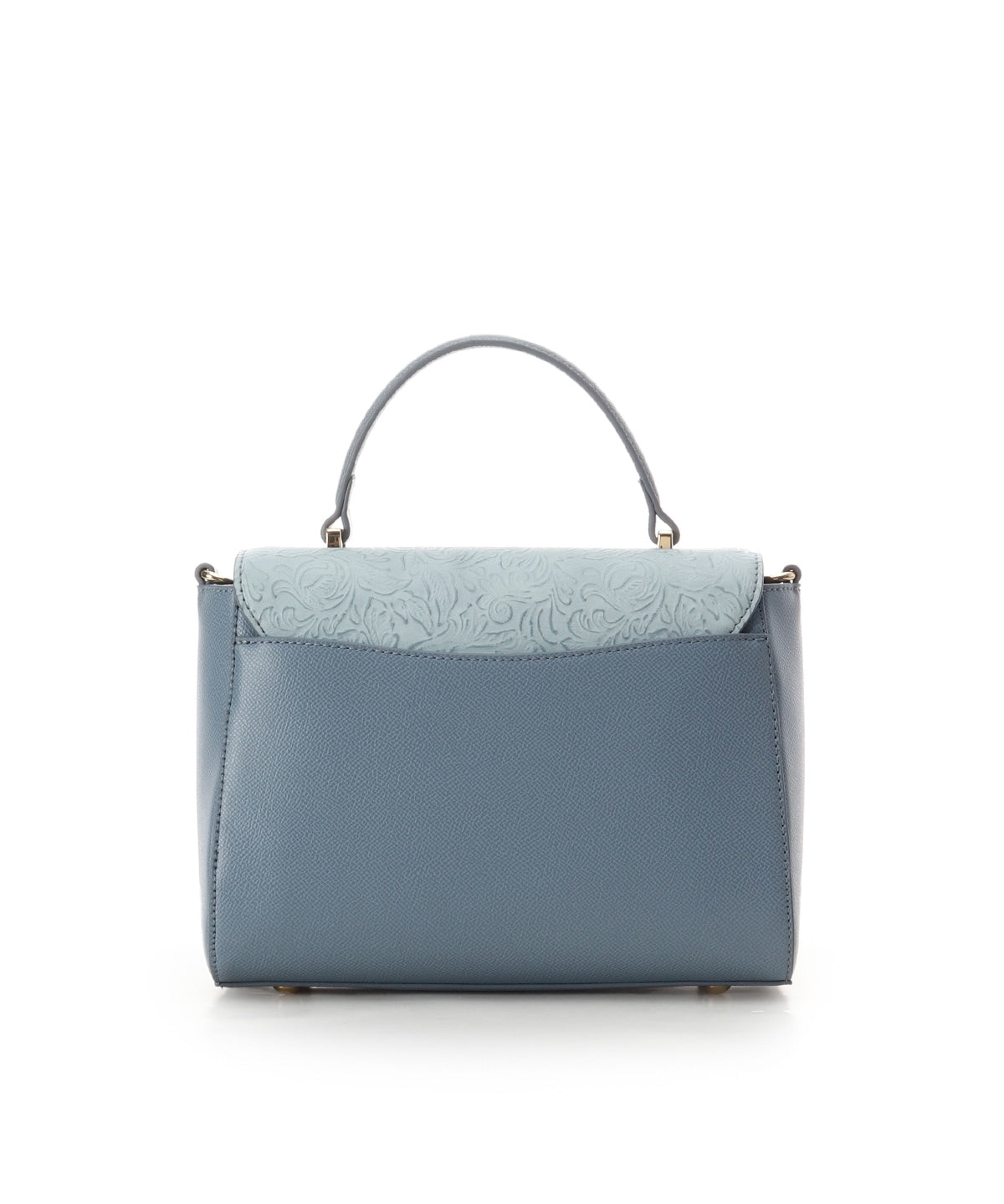 SAMANTHAVEGA Floral Accent Ribbon Shoulder Bag Elegant Embossed Flower Design & 2-Way Style