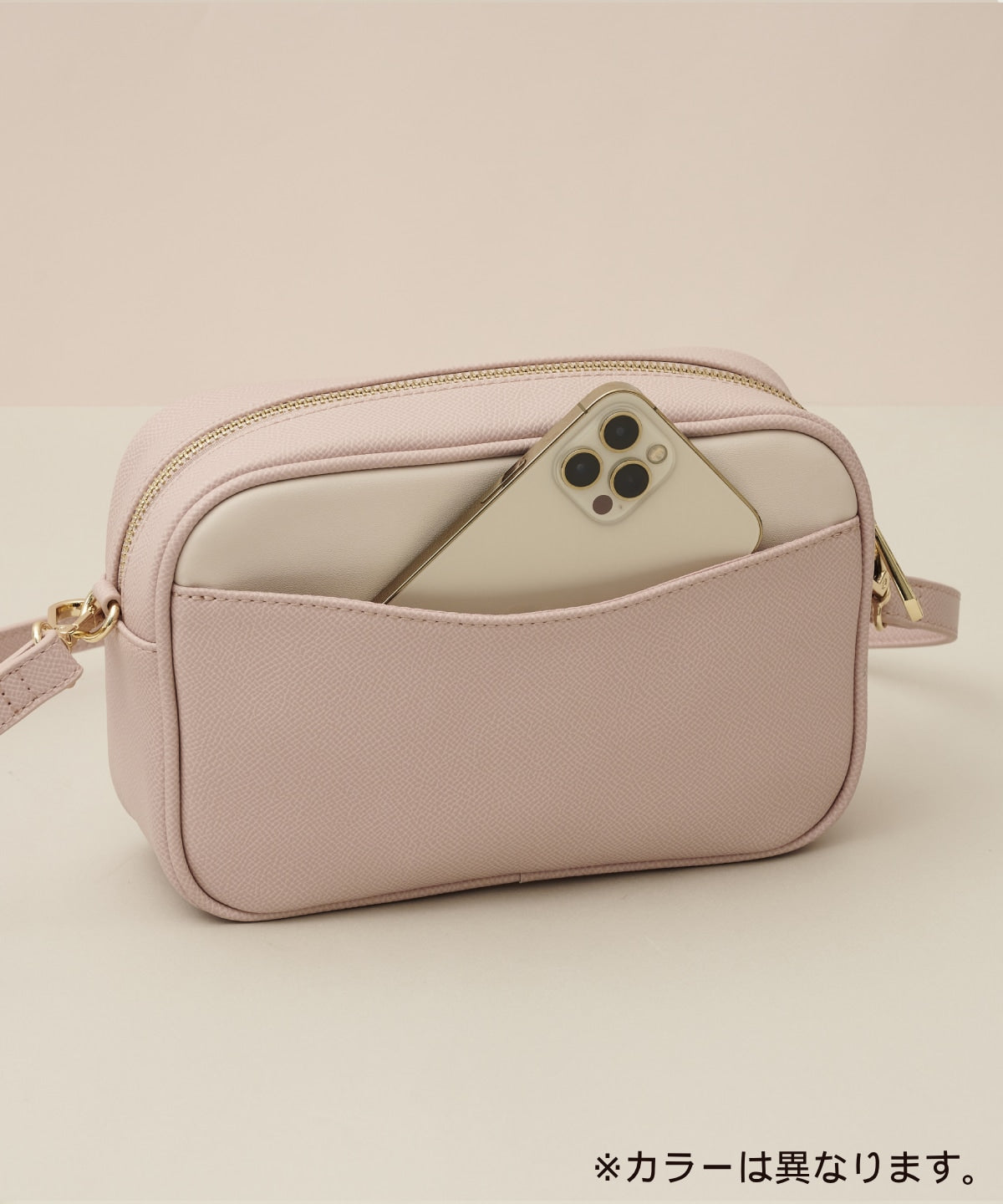 SAMANTHAVEGA Bicolor Accent Ribbon Mini Shoulder Bag Adjustable Crossbody with Elegant Ribbon Charm
