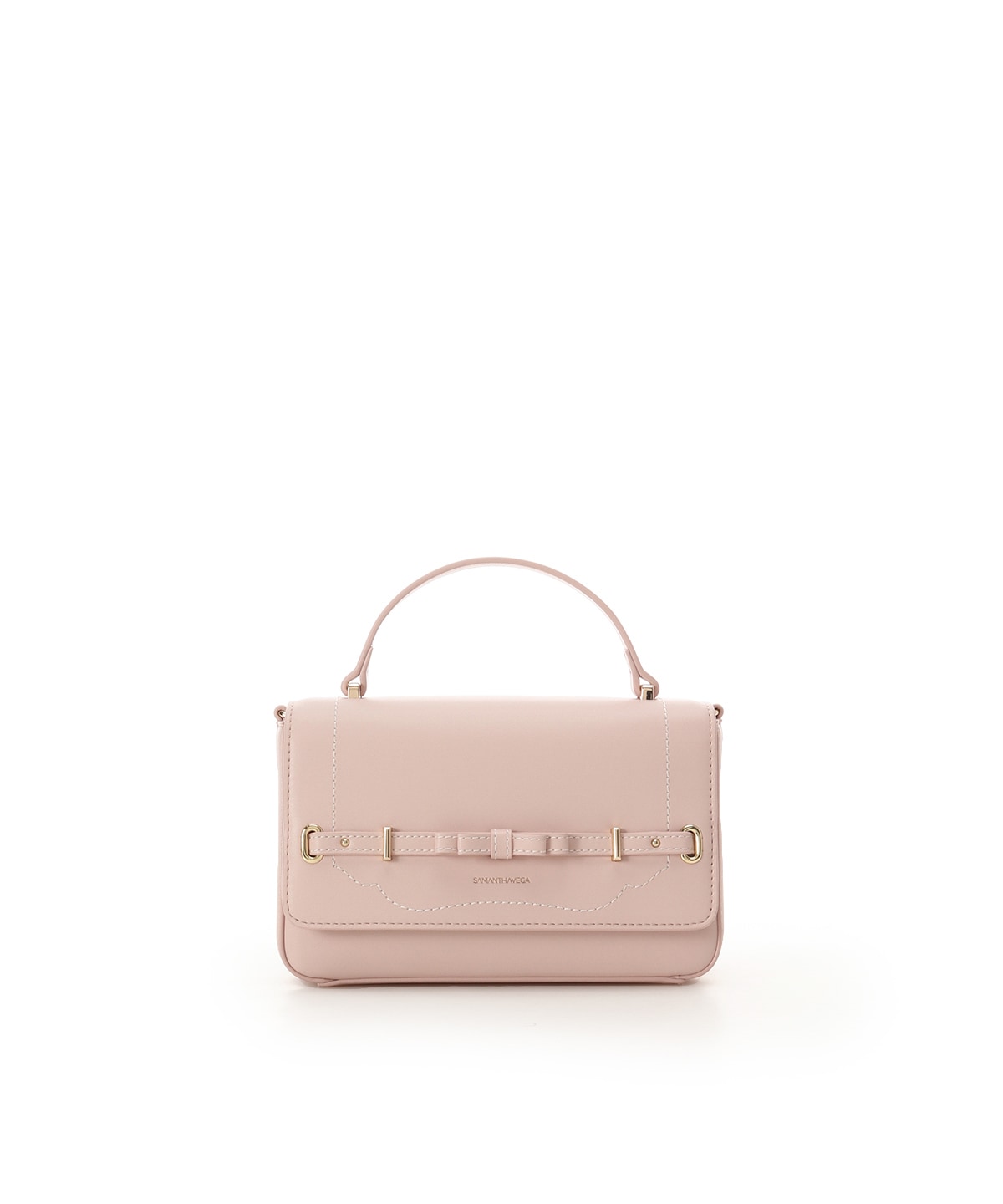 SAMANTHAVEGA Barrette Ribbon Shoulder Bag | 2-Way Compact Elegance