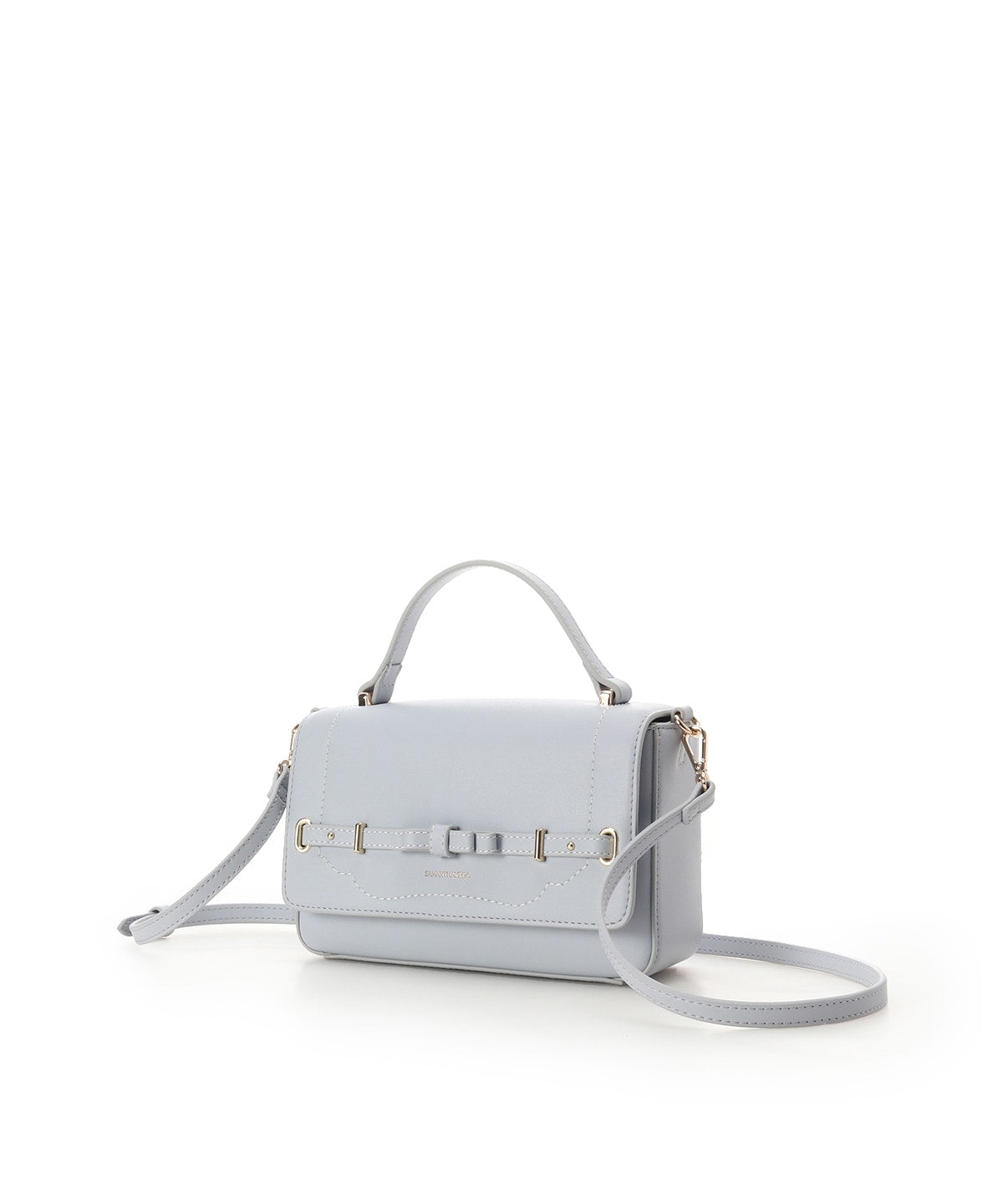 SAMANTHAVEGA Barrette Ribbon Shoulder Bag | 2-Way Compact Elegance