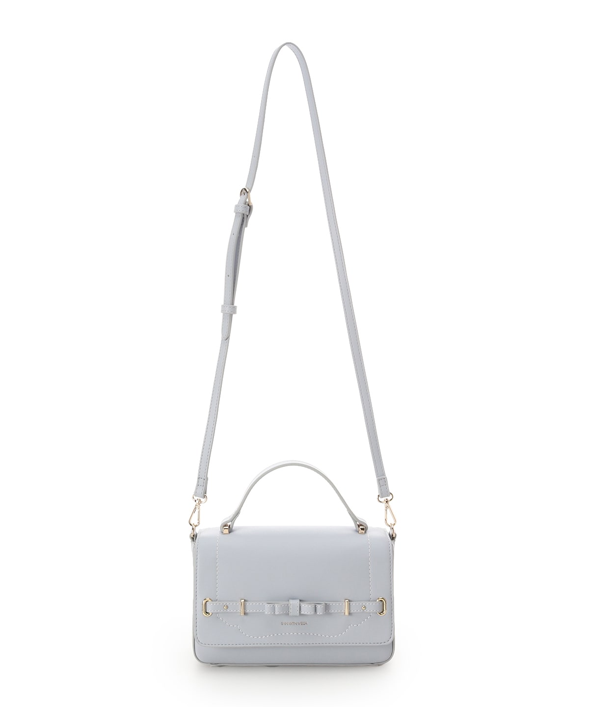 SAMANTHAVEGA Barrette Ribbon Shoulder Bag | 2-Way Compact Elegance