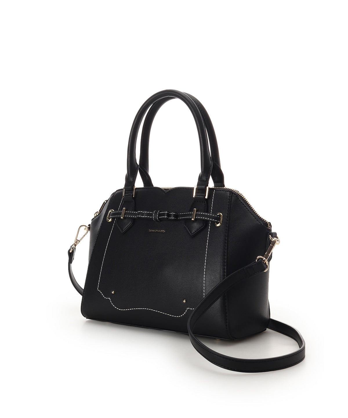 SAMANTHAVEGA Barrette Ribbon Handbag Elegant Bow Accent Shoulder & Tote Bag