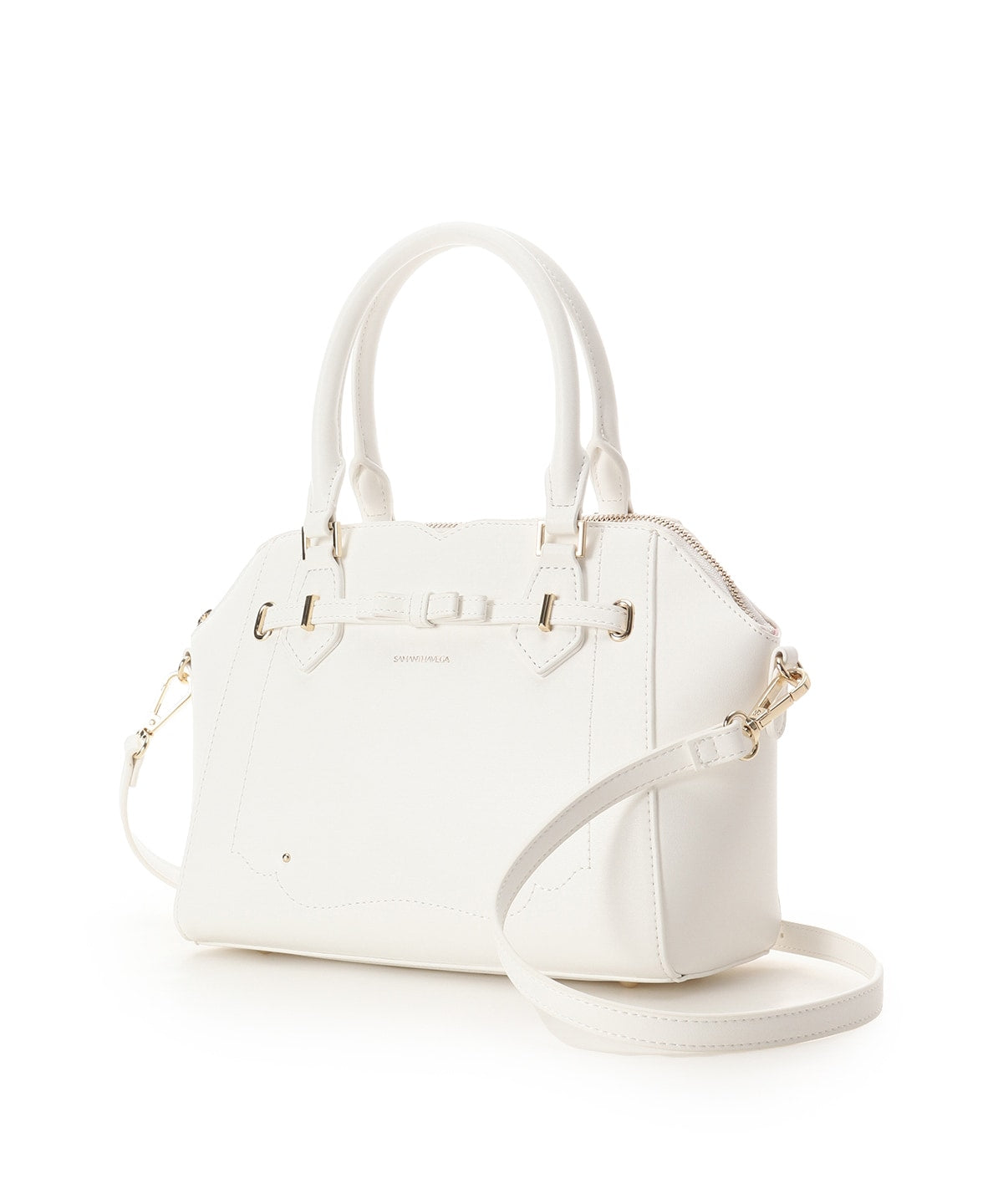 SAMANTHAVEGA Barrette Ribbon Handbag Elegant Bow Accent Shoulder & Tote Bag