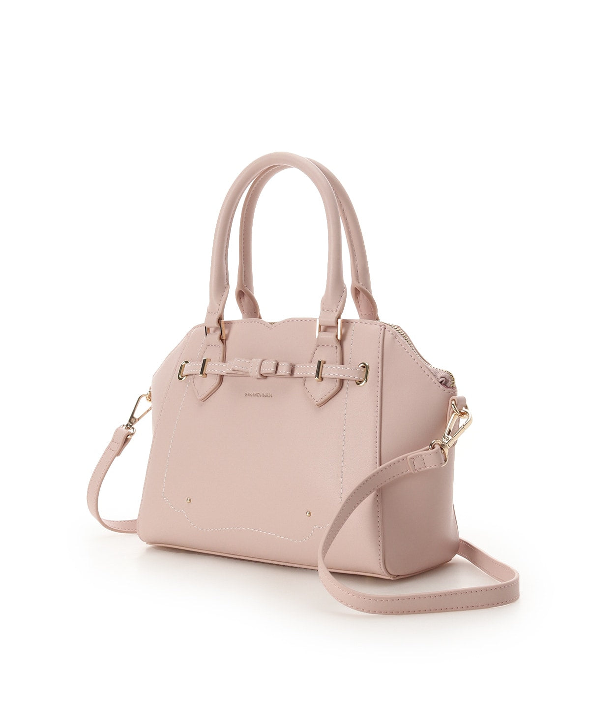 SAMANTHAVEGA Barrette Ribbon Handbag Elegant Bow Accent Shoulder & Tote Bag