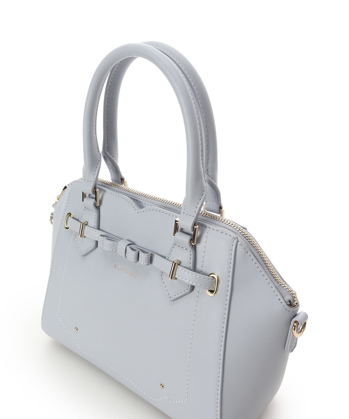 SAMANTHAVEGA Barrette Ribbon Handbag Elegant Bow Accent Shoulder & Tote Bag