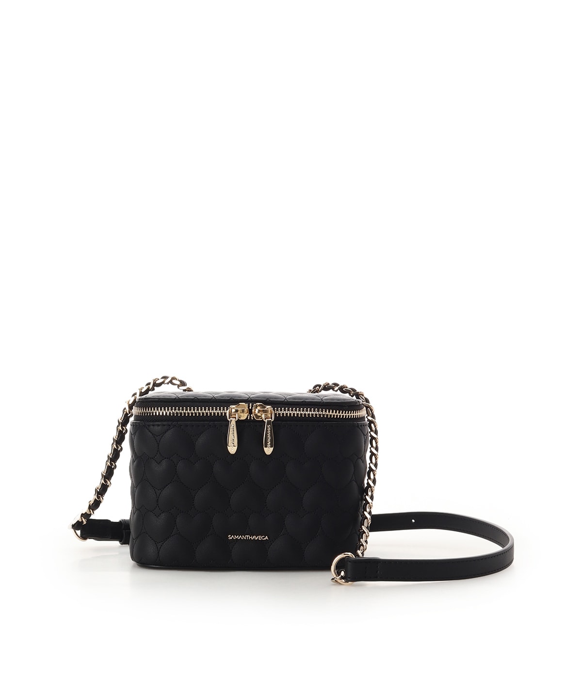 SAMANTHAVEGA Eternal Heart Quilted Vanity Bag Trendy Crossbody with Cute Puffy Hearts