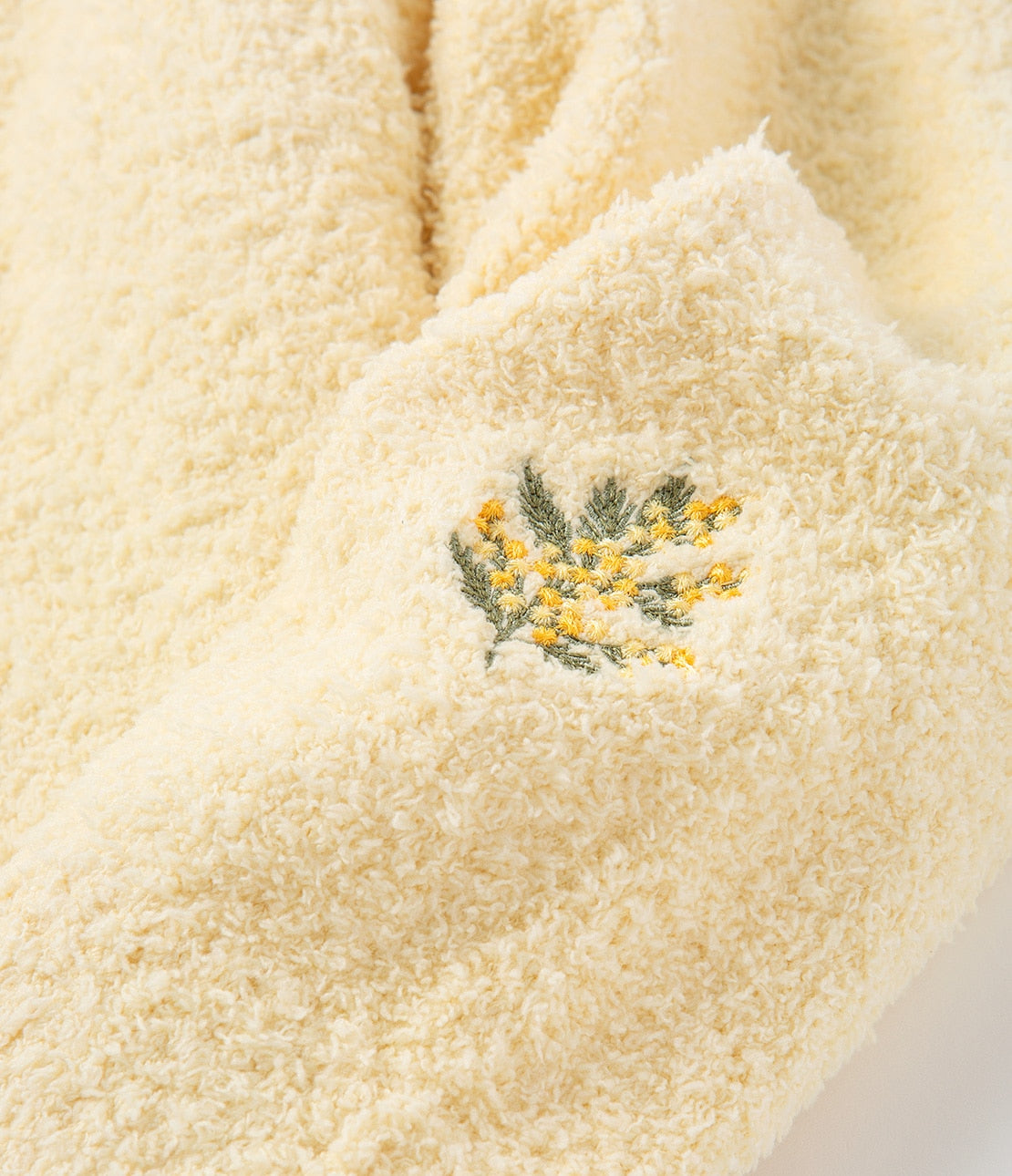 Whipply V-Neck Cardigan | Soft Chenille Knit Loungewear with Floral Embroidery