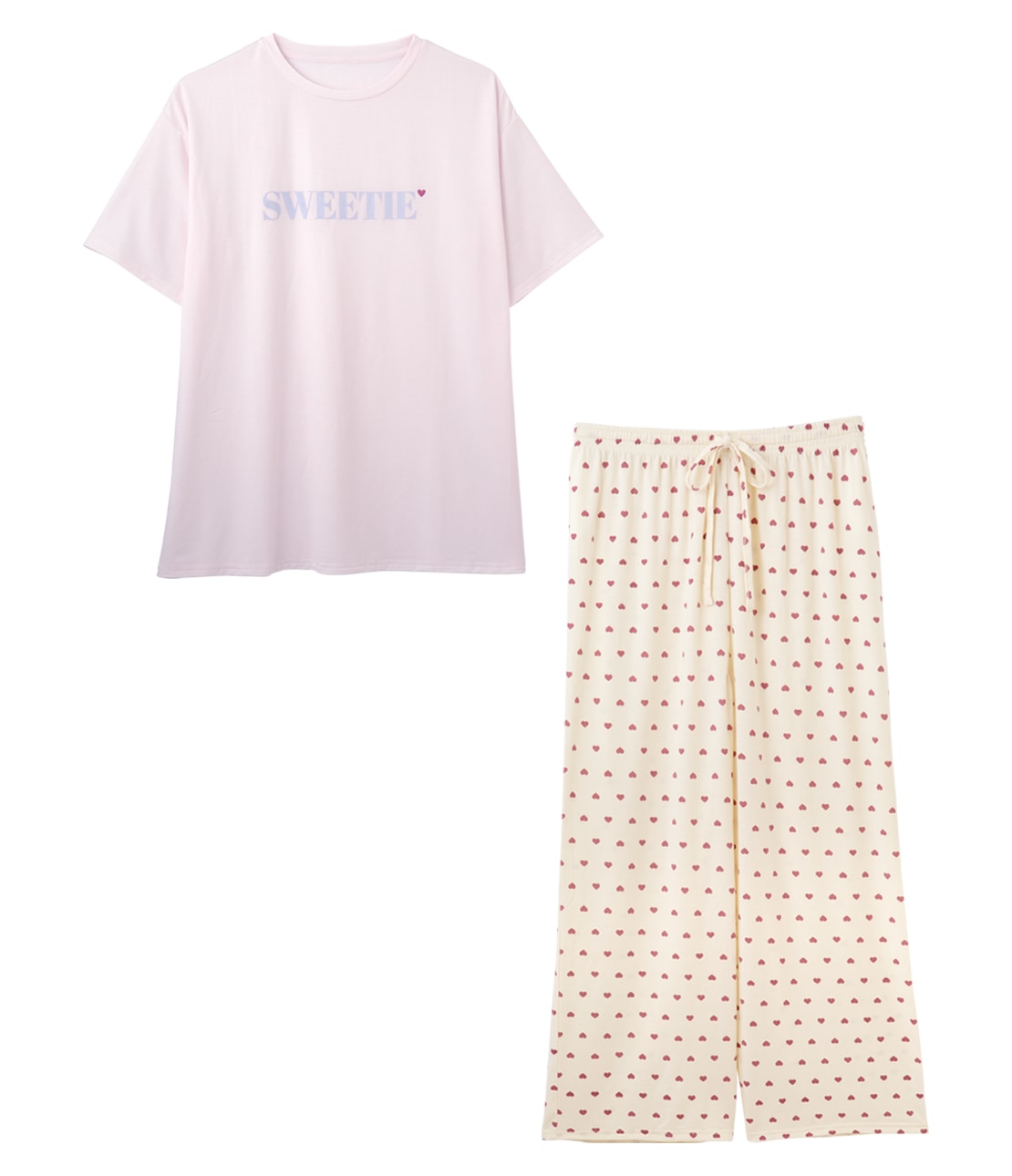 Printed T-Shirt Pajama Set | Soft Stretch Jersey with Cute Logo & All-Over Print