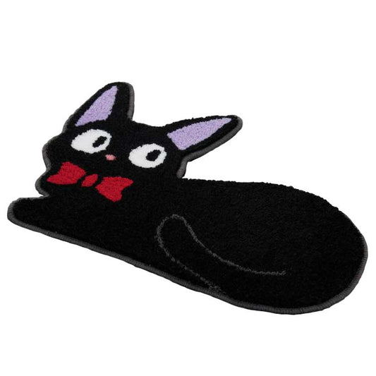 Official Kiki's Delivery Service Jiji Relaxation Accent Mat - Black (50×70cm) - 100% Acrylic Plush Mat