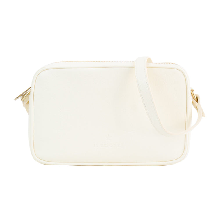 IL BISONTE Leather Square Shoulder Bag | Compact Italian Craftsmanship for Everyday Elegance