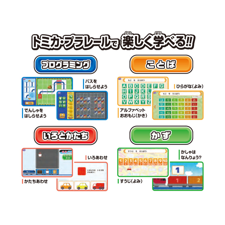 Tomica Plarail Active Learning Pad - Interactive Educational Tablet (61 Apps Included)