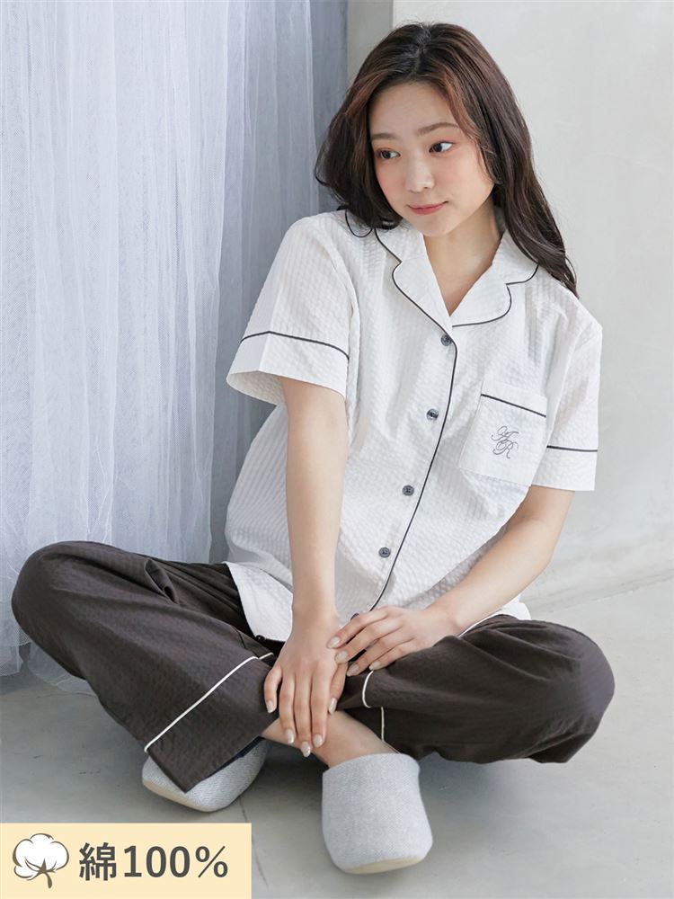 100% Cotton Seersucker Pajama Set โ Cool, Crisp & Lightweight for Summer