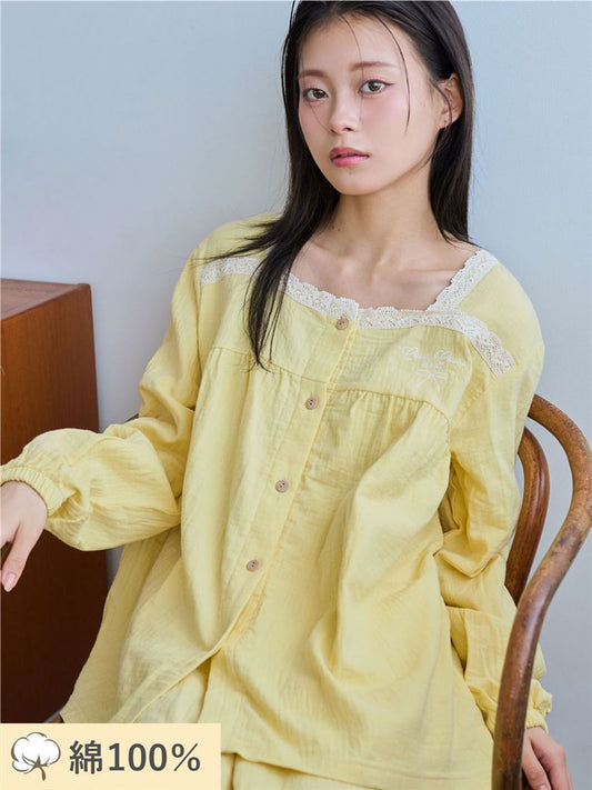 100% Cotton Soft Korean-Style Pajamas | Double Gauze Comfort & Cute Boutique Design