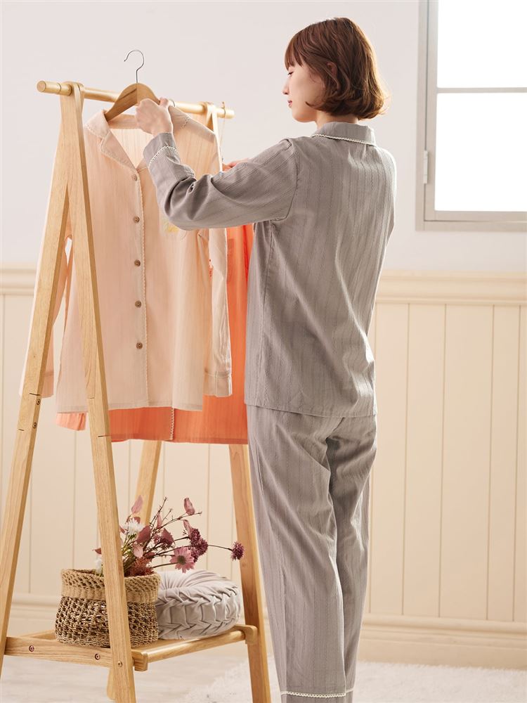 100% Cotton Floral Embroidered Button-Front Pajama Set | Soft & Breathable Loungewear