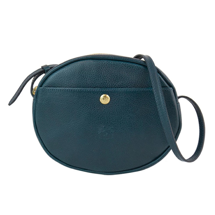 IL BISONTE Mini Crossbody Bag | Round Leather Shoulder Bag, Adjustable Strap & Unisex Style