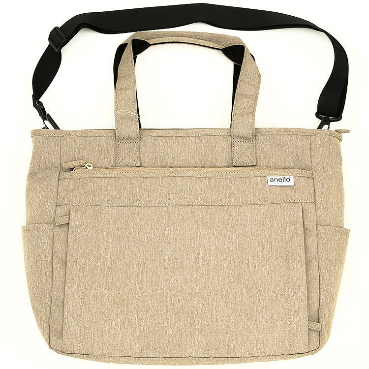 anello GRANDE Lightweight Water-Repellent 2-Way Tote Bag | 10 Pockets, A4-Friendly & Versatile for Daily Use