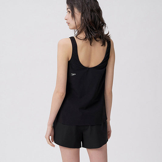 Speedo Refined Gather Separate Set - Quick-Dry UV Swimwear (Black/Navy Blue)