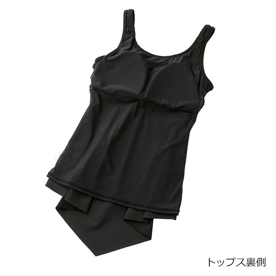 Speedo Refined Gather Separate Set - Quick-Dry UV Swimwear (Black/Navy Blue)