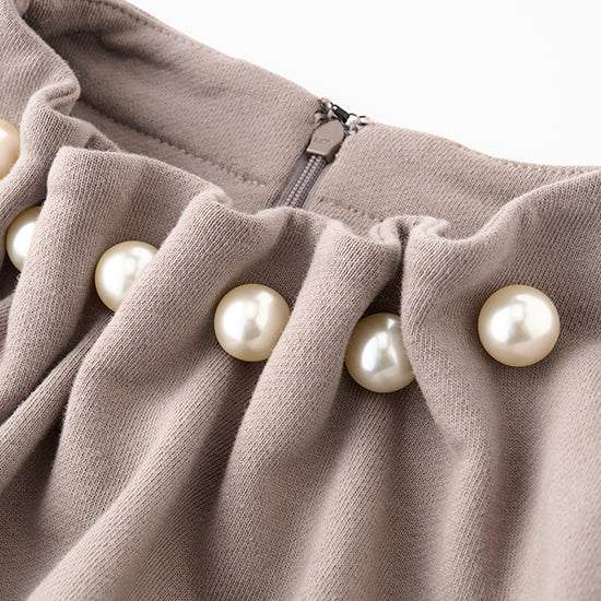 anana BIG PEARL Sweat Set – 100% Cotton Luxury Loungewear (Gray/Mocha)