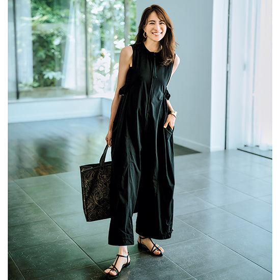 ALEGRE Half-Zip Active Jumpsuit (Off-White/Black)