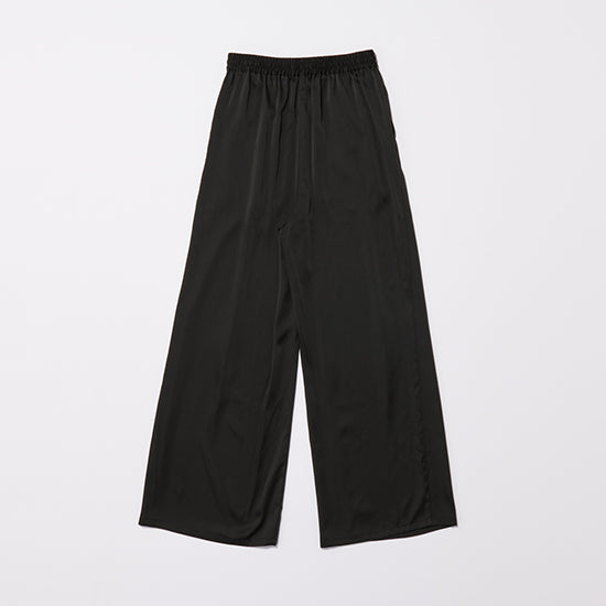 Emma Taylor Stretch Satin Tuck Wide-Leg Pants – Effortless Elegance (Navy/Charcoal/Black)