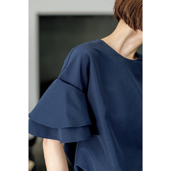 SECRET TROPHY Bicolor Flare-Sleeve Dress – Elegant & Airy for Any Occasion