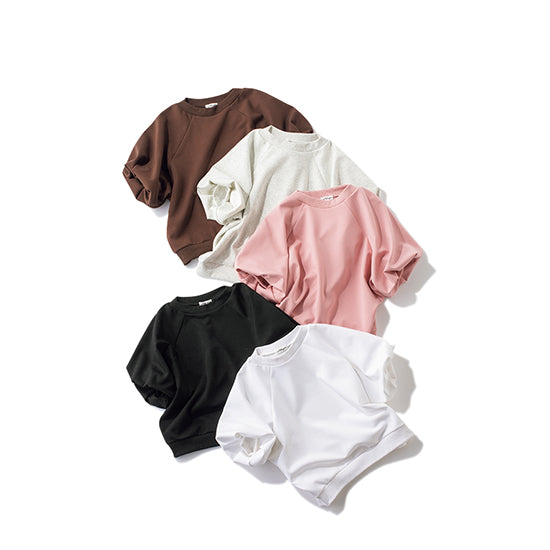 ALEGRE Volume Sleeve Sweat T-Shirt Feminine Comfort with a Polished Edge