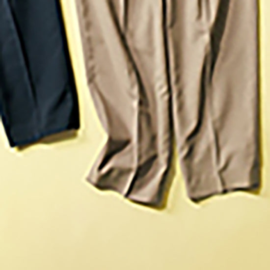 I.T'S INTERNATIONAL Tuck Curve Pants - Slimming Summer Trousers in Linen-Like Fabric (Beige/Mocha/Navy)