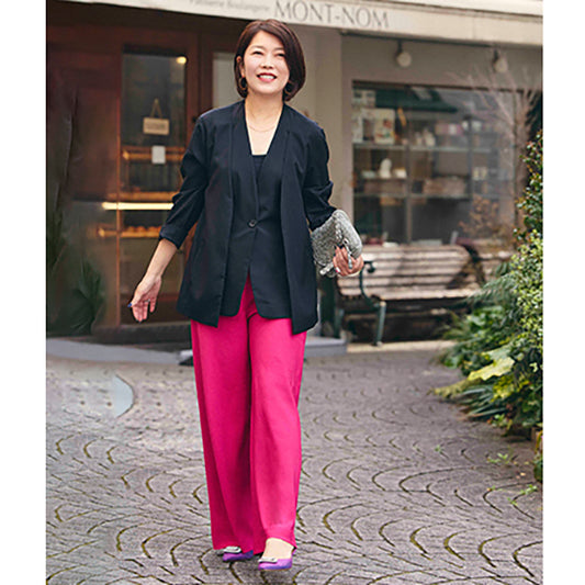 2-Way Draped Sleeve Jacket with Vest-Like Detail – Black / Gray