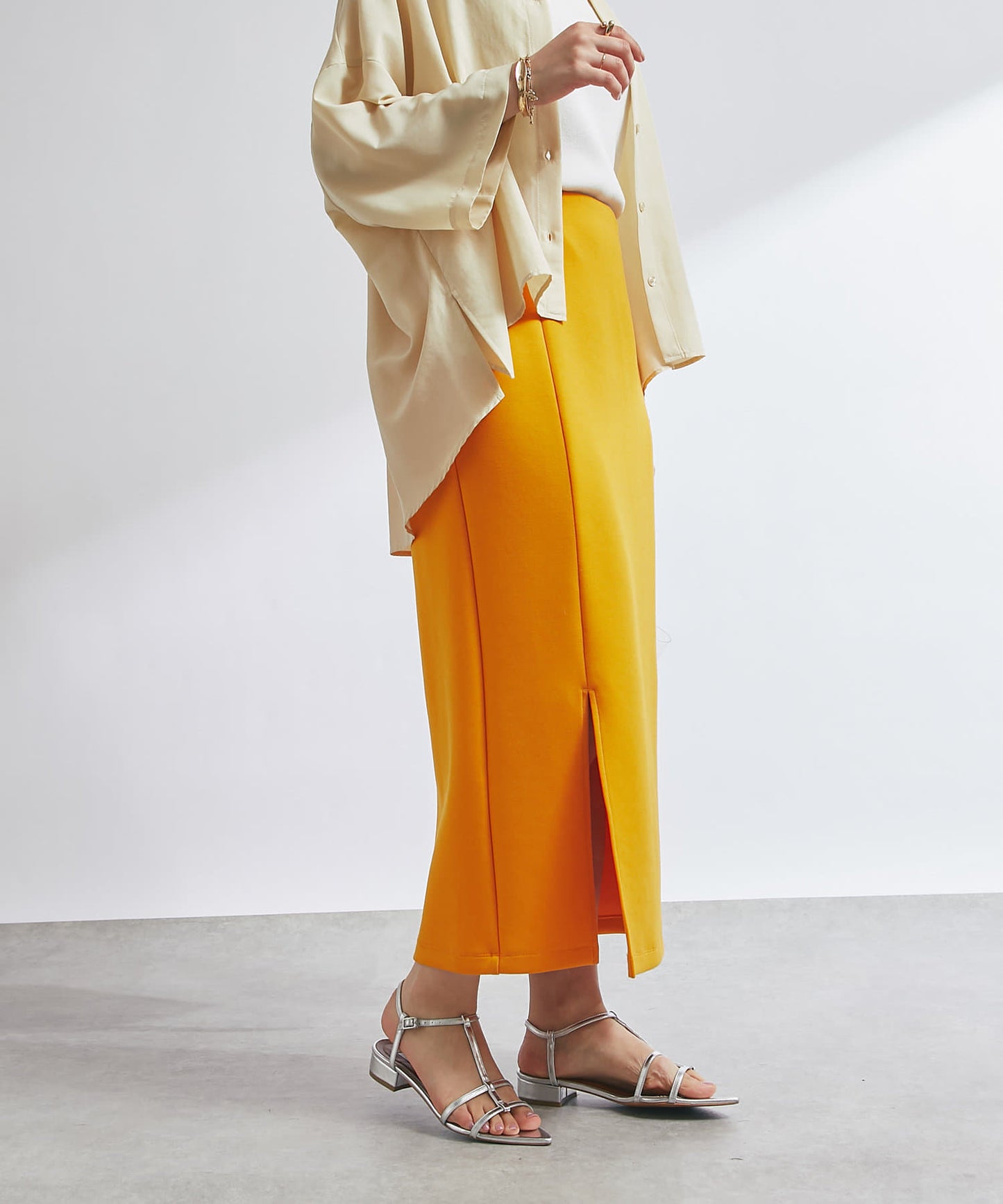 un dix cors Slit Double-Knit Narrow Skirt All-Season Bestseller with Flattering Fit
