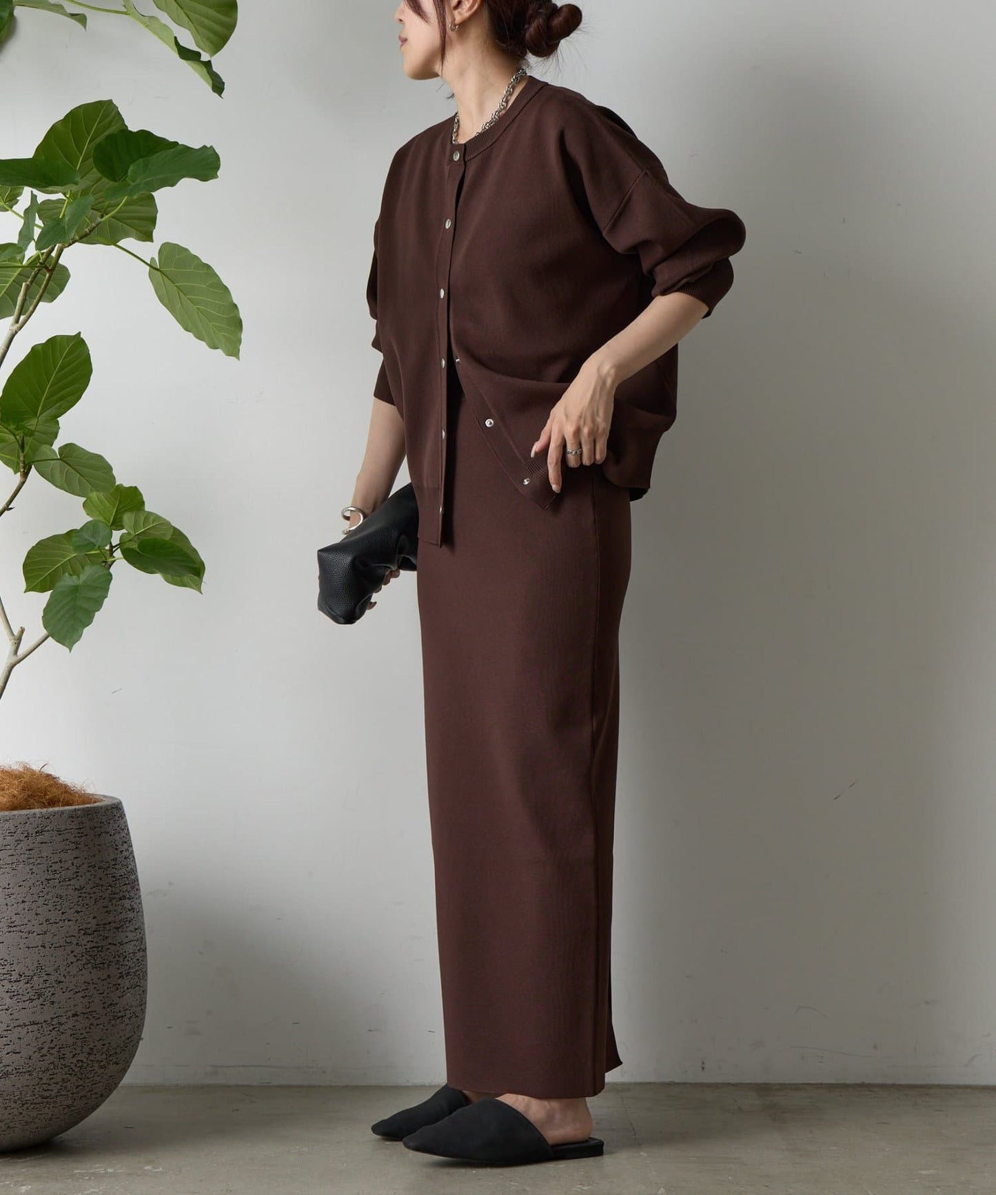 COLONY 2139 Ester Yarn Pencil Skirt Lightweight Knit with Petite Sizes (PXSPS)