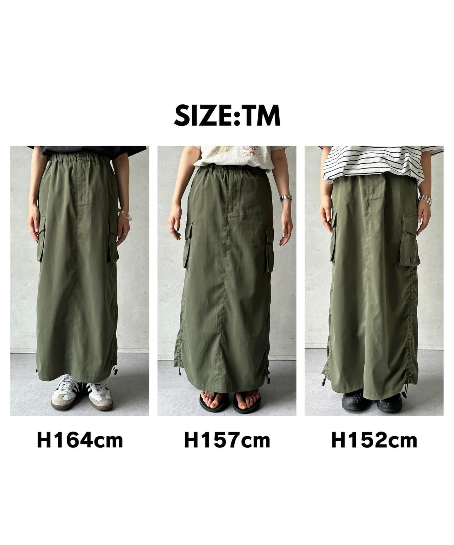 CPCM Twill Cargo Skirt Adjustable Waist, Petite & Tall Friendly