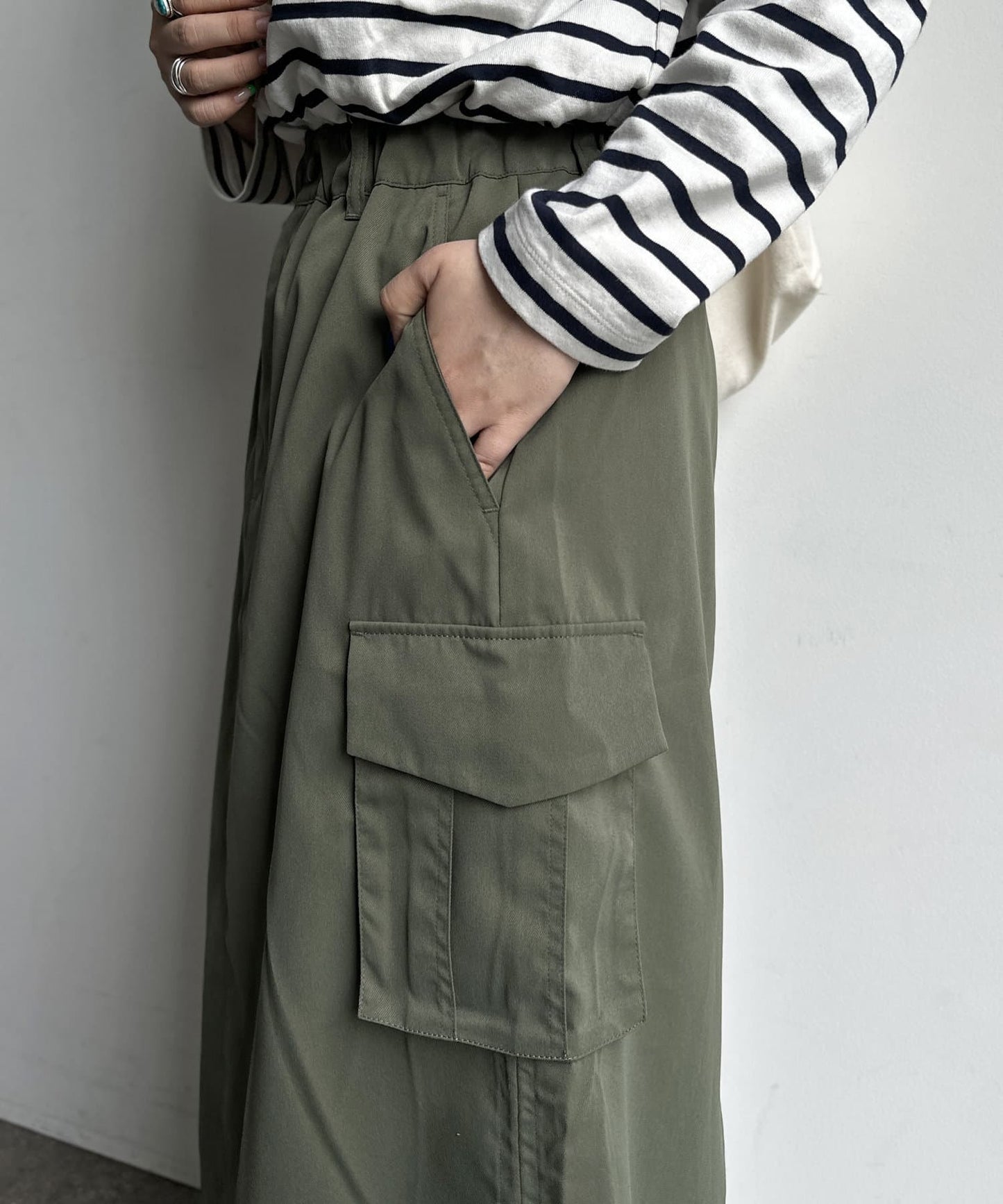 CPCM Twill Cargo Skirt Adjustable Waist, Petite & Tall Friendly