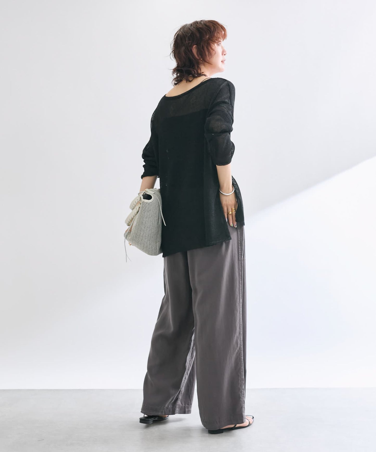 RIVE DROITE Garment-Dyed Wide Pants | Relaxed Tencel Twill | Set-Up Style Available