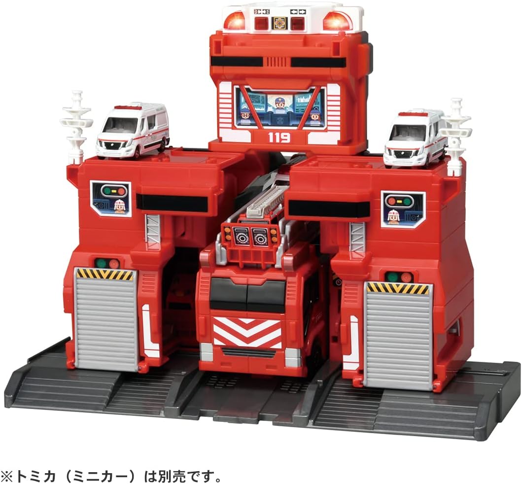 Takara Tomy Tomica "Transformation Dispatch! Big Fire Command Station" Playset (2022 Release)
