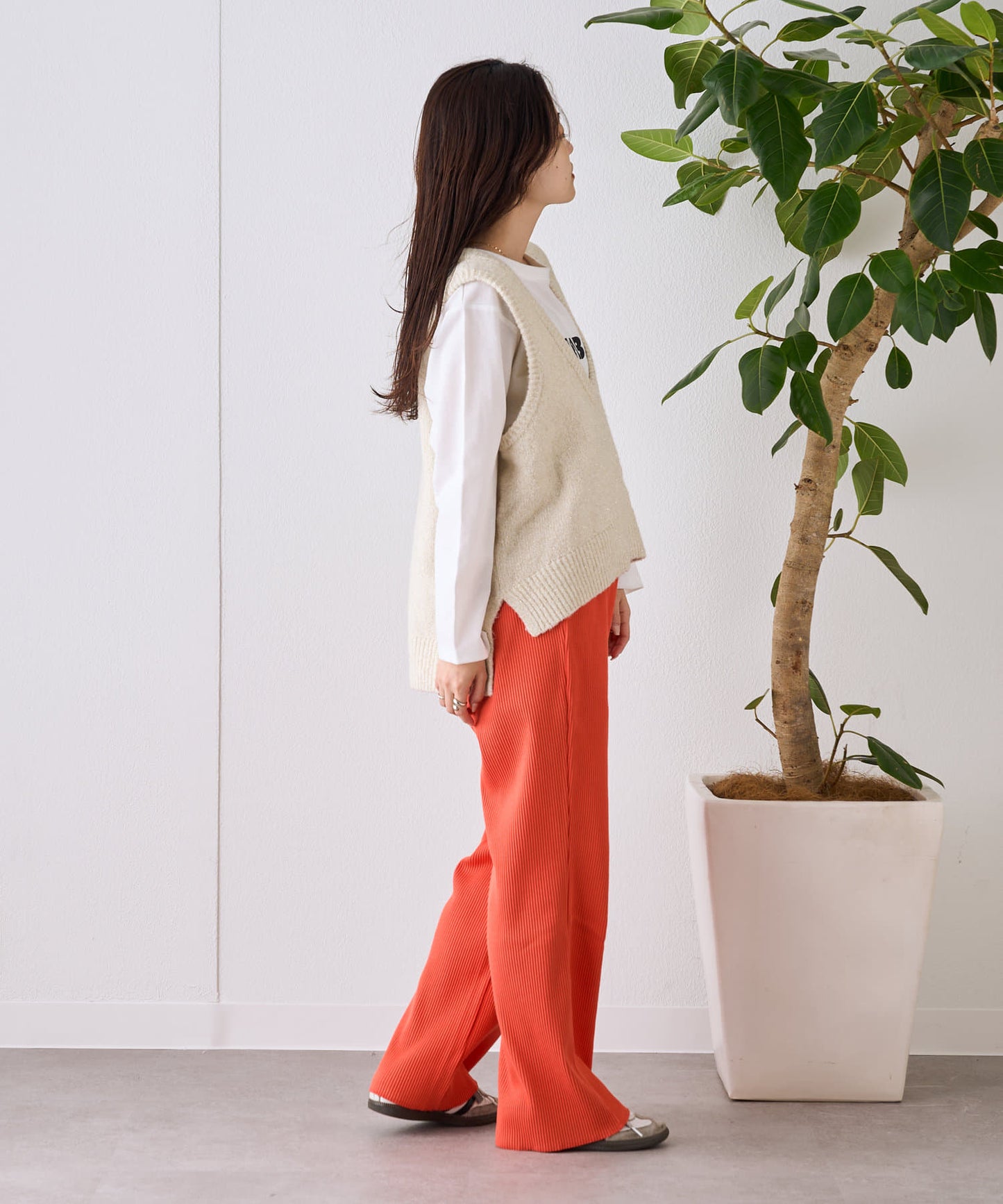 CIAOPANIC TYPY Ribbed Slim Pants | Flattering Minus 3kg Look | Unisex S–L