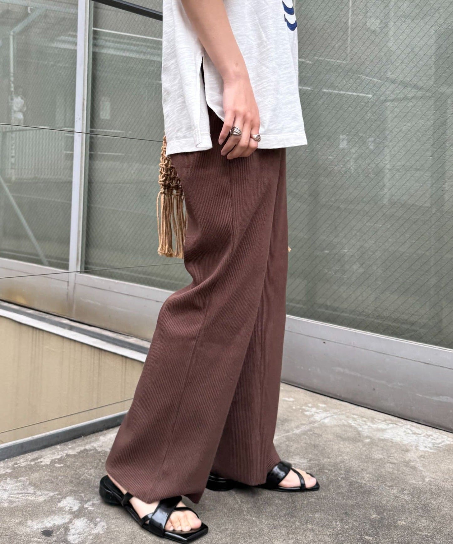CIAOPANIC TYPY Ribbed Slim Pants | Flattering Minus 3kg Look | Unisex S–L