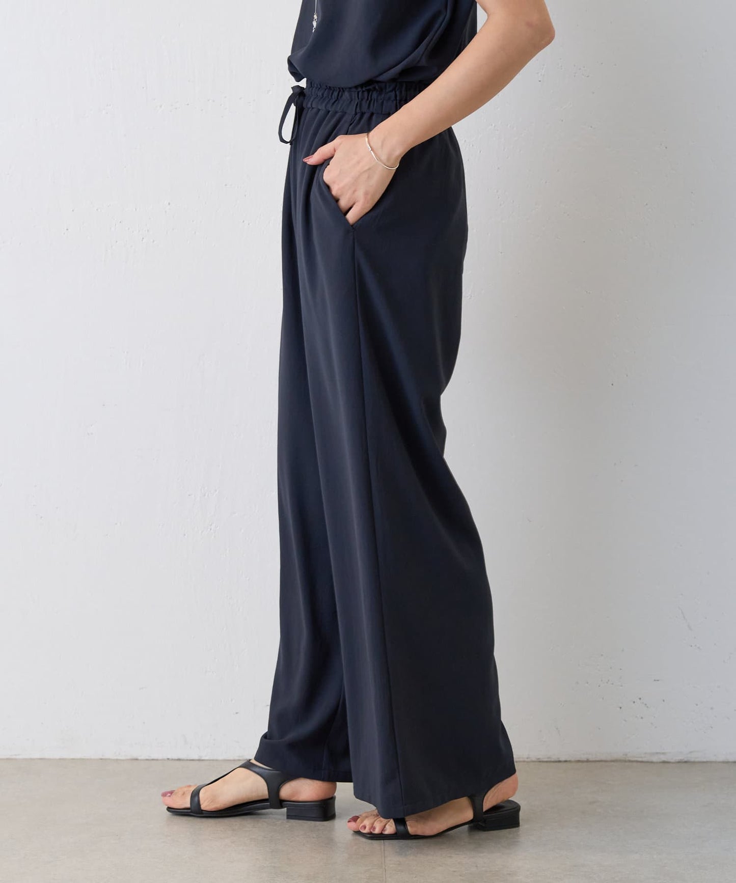BEARDSLEY Stretch Georgette Wide Pants | Flowy, Comfortable & Elegant Everyday Wear