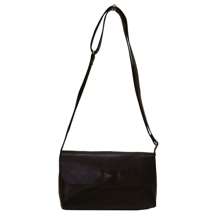 Japanese-Made Leather Flap Shoulder Bag | Compact, Structured & Perfect for Daily Outings