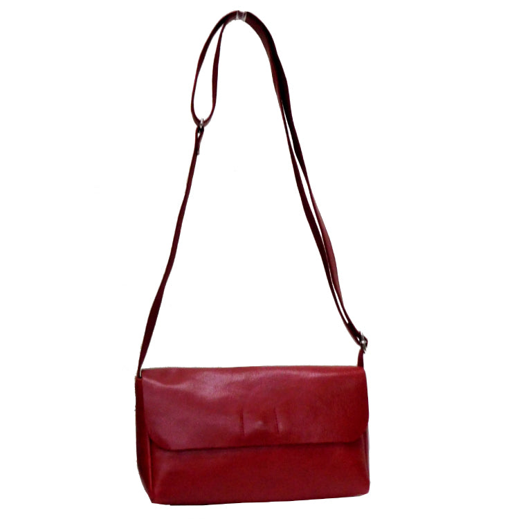Japanese-Made Leather Flap Shoulder Bag | Compact, Structured & Perfect for Daily Outings