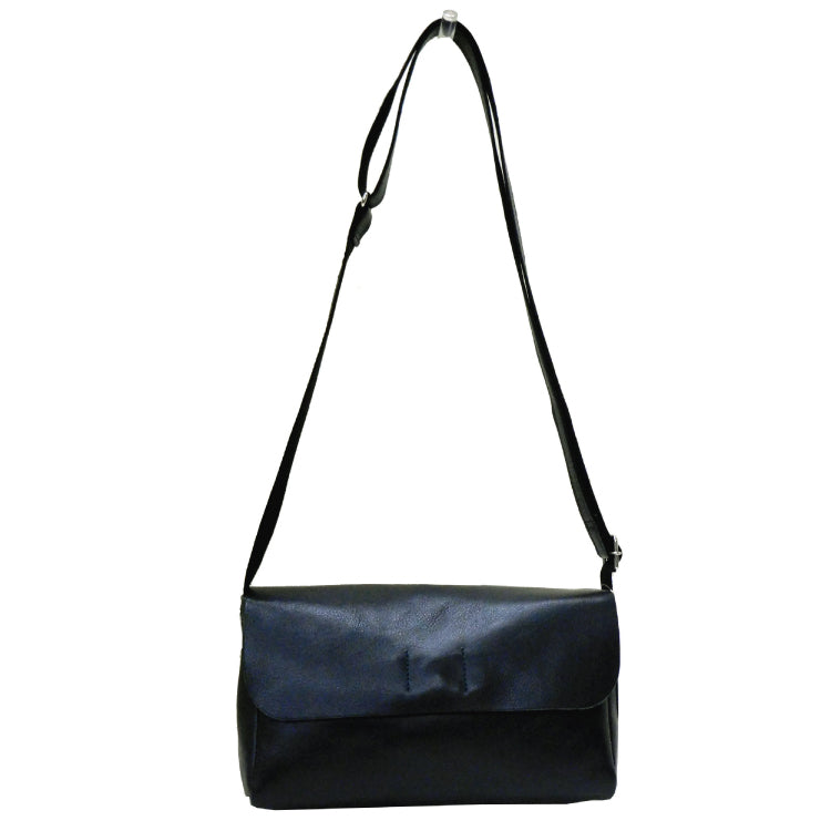 Japanese-Made Leather Flap Shoulder Bag | Compact, Structured & Perfect for Daily Outings