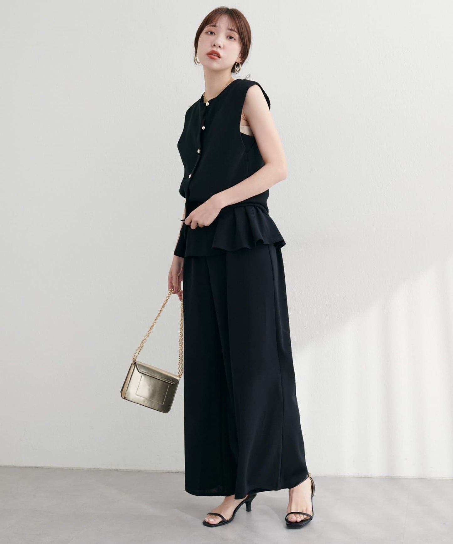 natural couture Stretch Peplum Jumpsuit | Web Exclusive | Elegant & Flattering All-in-One