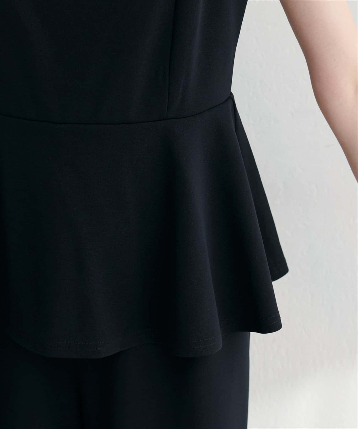 natural couture Stretch Peplum Jumpsuit | Web Exclusive | Elegant & Flattering All-in-One