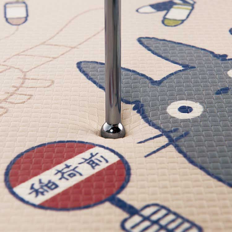 Official My Neighbor Totoro Doodle PVC Long Mat - Beige (45×90cm) - Featuring Mei & Catbus