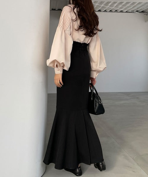 Louere Lightweight High-Waist Flared Mermaid Skirt | Slimming Silhouette & Elegant Summer Essential