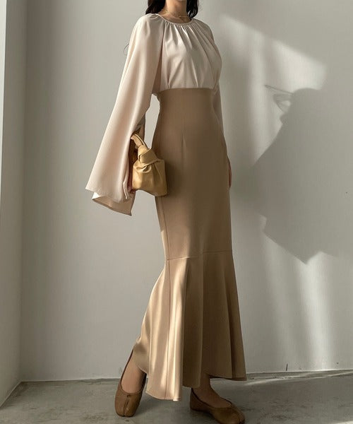 Louere Lightweight High-Waist Flared Mermaid Skirt | Slimming Silhouette & Elegant Summer Essential
