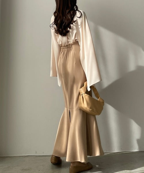 Louere Lightweight High-Waist Flared Mermaid Skirt | Slimming Silhouette & Elegant Summer Essential