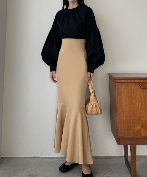 Louere Lightweight High-Waist Flared Mermaid Skirt | Slimming Silhouette & Elegant Summer Essential